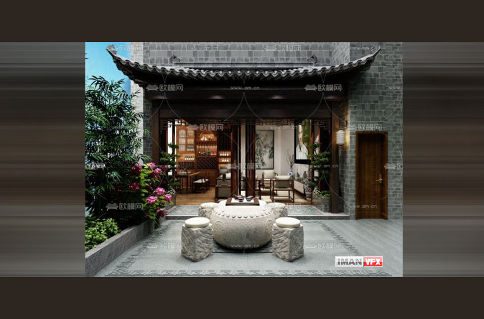 مدل های آماده طراحی خارجی با Vray در نرم افزار تری دی مکس