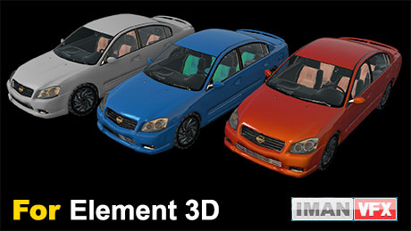3D Model ماشین نیسان برای پلاگین Element 3d