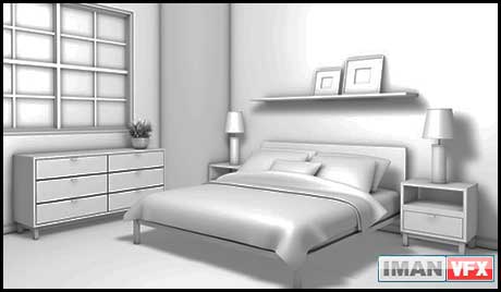 آموزش مدلسازی اتاق خواب با Cinema 4d