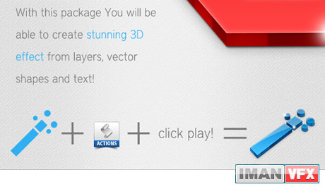 photoshop_3d_action اکشن 3D برای فتوشاپ