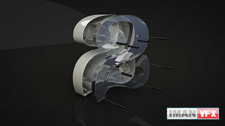 افکت های متن با متریال شیشه و پلاستیک  در Cinema 4d