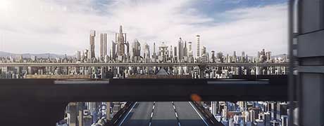 mercedes_future_city_02 تیزر تبلیغاتی شهری از آینده برای مرسدس A-Class