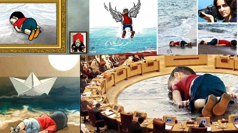 واکنش های هنری به مرگ Aylan Kurdi کودک سوری