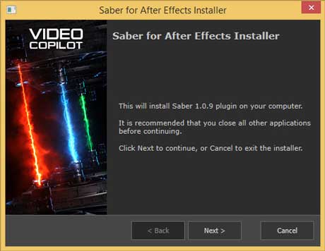 دانلود پلاگین Saber از Videocopilot برای افترافکت Win/Mac