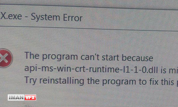 رفع مشکل api-ms-win-crt-runtime-l1-1-0.dll